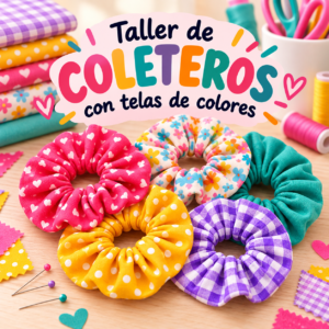TALLER INFANTIL DE COLETEROS con telas de colores - 9 octubre